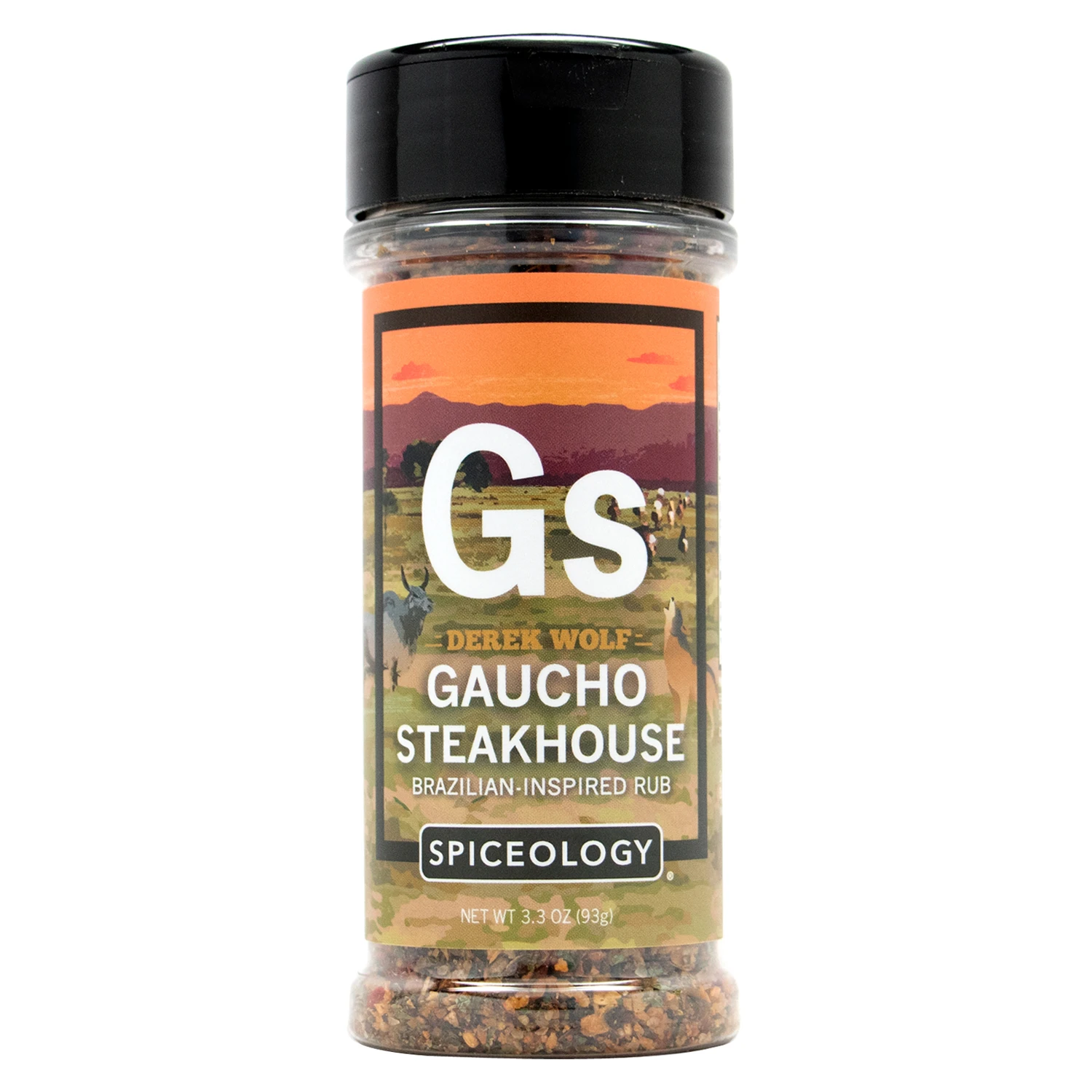 Derek Wolf Gaucho Steakhouse Seasoning Rub 3.3 Oz - Bold Flavor Blend