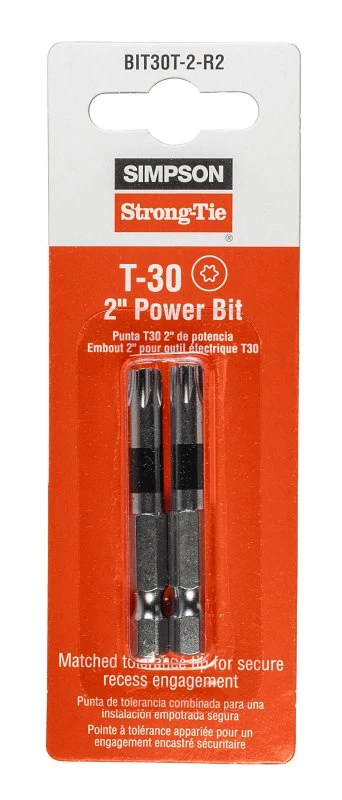 Simpson Strong-tie T30 6l 2 Inch Power Bit Driver - Industrial Grade Hex Driver
