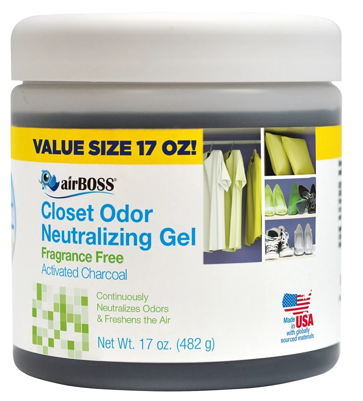 6114.6t Closet Odor Neutralizer, Fragrance Free Gel, 17 Oz