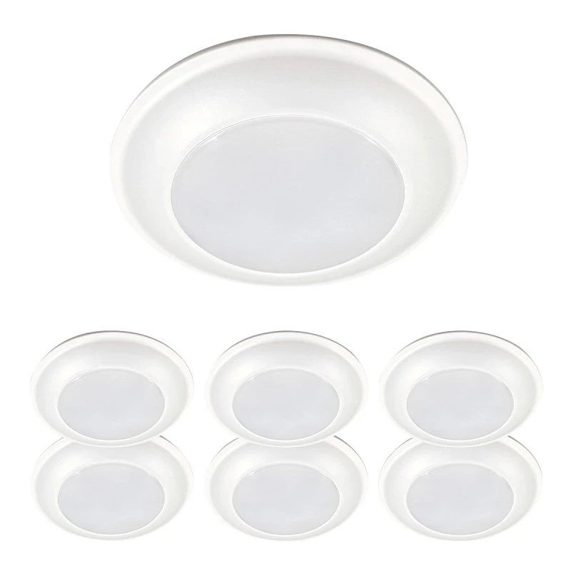 Halo Surface Light Led 6 Inch 3000k 925 Lumens Dimmable White Finish