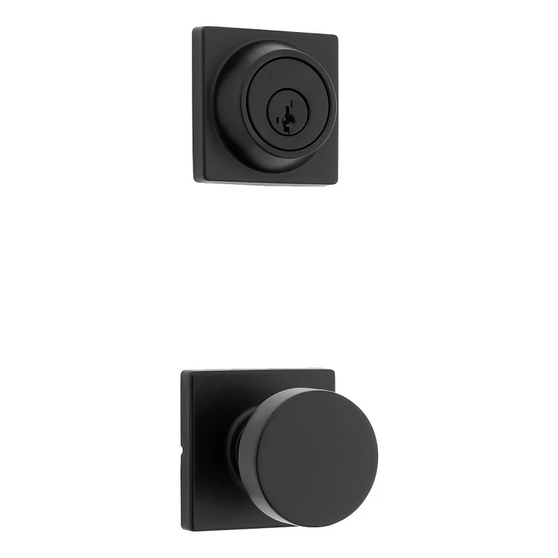 Matte Black Knob And Deadbolt Door Lock Set Model 9gacs74810-003