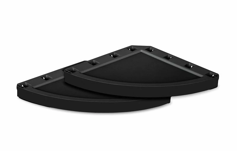 Bmsc2bk Black Resin Corner Shelf Organizer - Two Pack