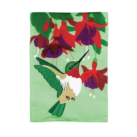 HUMMINGBIRD AND FUCHSIA HOUSE FLAG