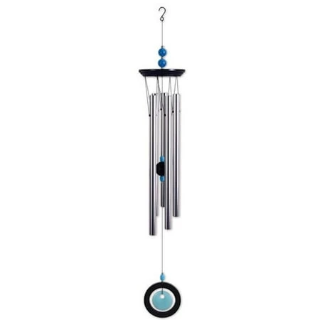 086268 - 34 Tranquil Blue Gem Stone Wind Chime
