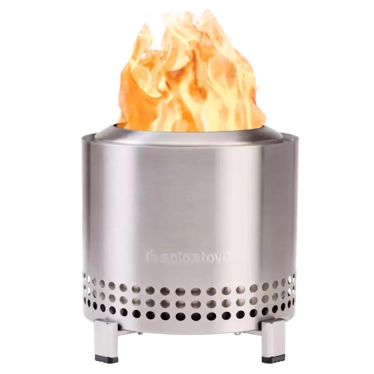 Mesa Xl Stainless Steel Round Wood Pellets Fire Pit With Stand - 7 In. Diameter