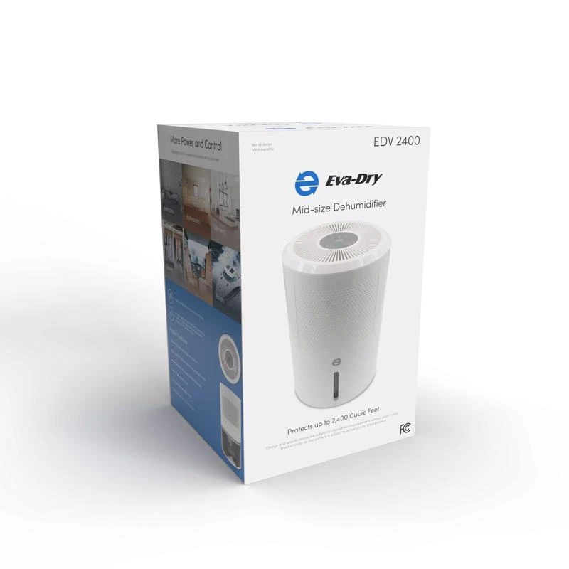 Edv-2400 Mid-size Electric Dehumidifier, 2400 Ft Coverage, 1.8 L Capacity