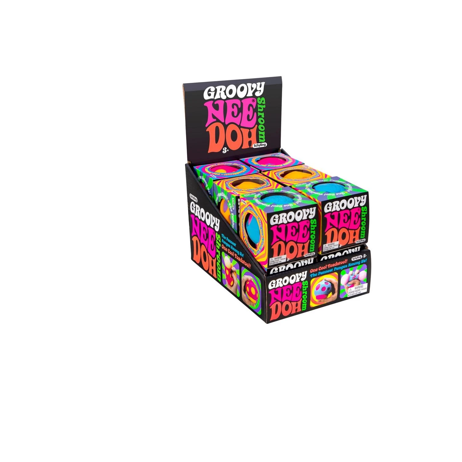 Needoh Groovy Shroom Fidget Toy Plastic Assorted 6.5" X 6.5" X 9"