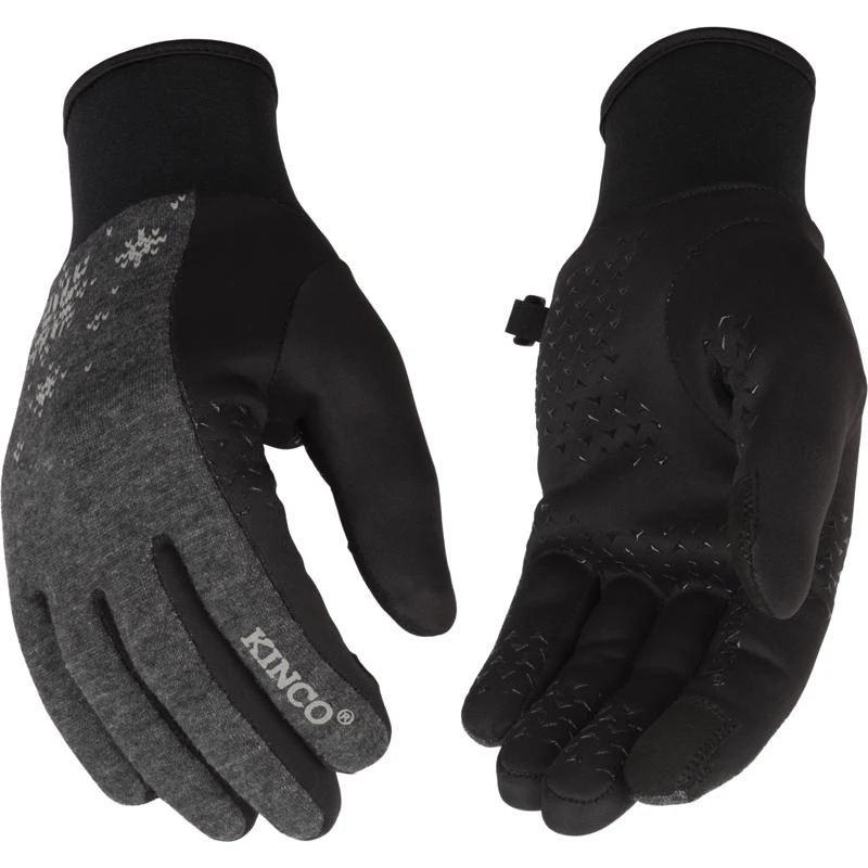 Women's Outdoor Winter Gloves Black/gray Medium 1 Pair