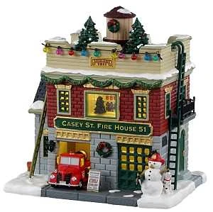 35044 Casey St. Firehouse 51 Christmas Village Decor