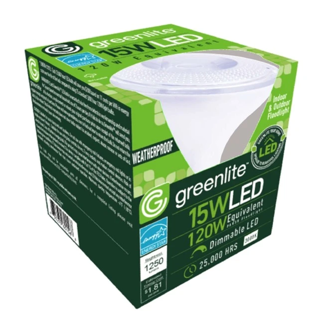 Led Floodlight Bulb Par38 E26 Bright White 15w 120w Equivalent Medium Base