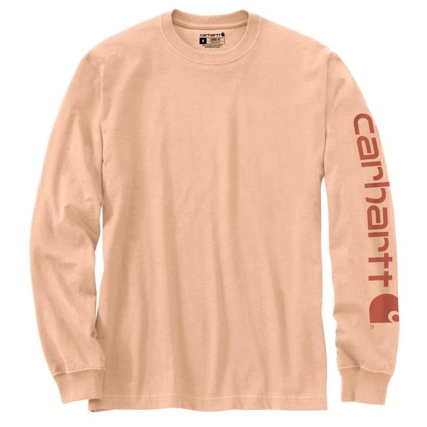 Men's Relaxed Fit Heavyweight Long-sleeve Graphic T-shirt With Logo Sleeve