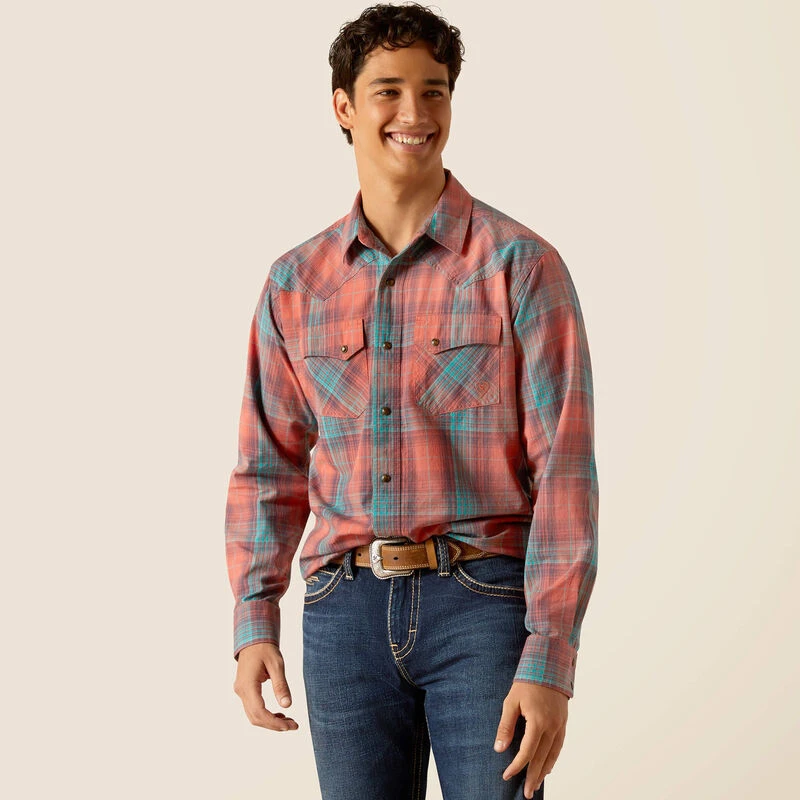 Men's Hernan Retro Fit Shirt, Burnt Sienna, Size 2xl - Classic Western Style