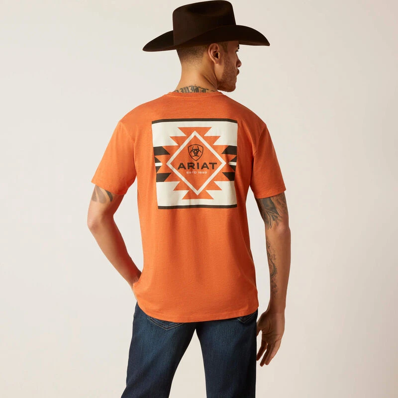 Men's Short Sleeve Box T-shirt, Adobe Heather, Medium Size