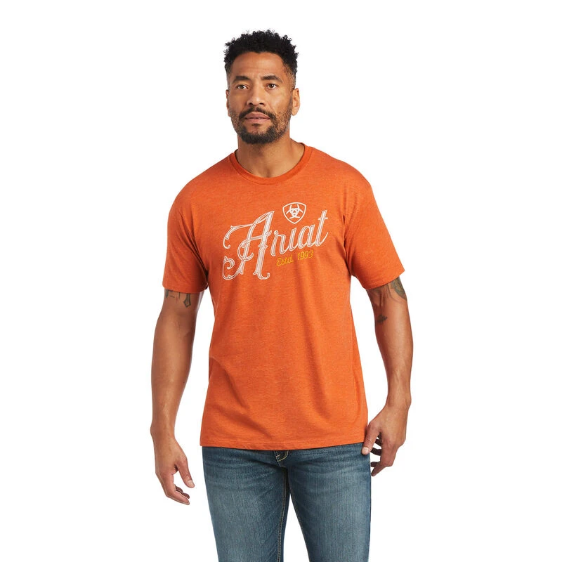 Men's 100 Proof Adobe Heather Short Sleeve T-shirt, Large Size