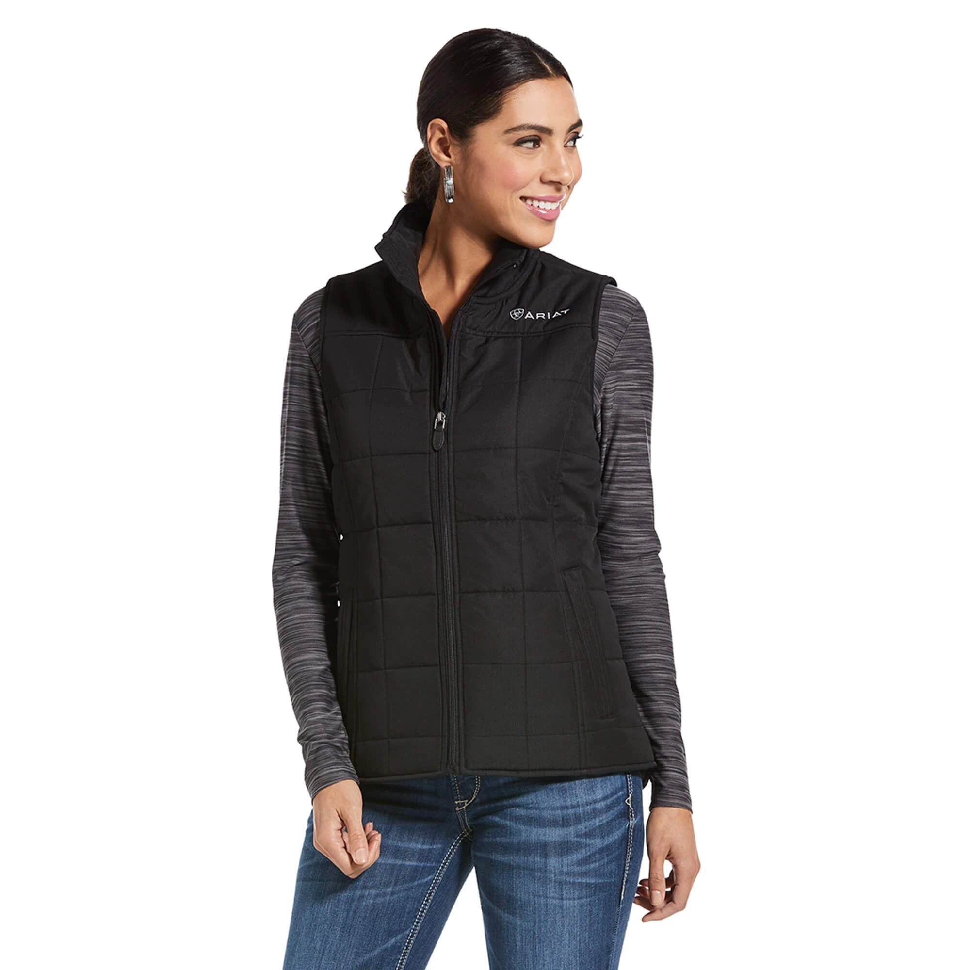 Women's Real Crius Vest In Black - Medium Size With Cool Climate Insulation