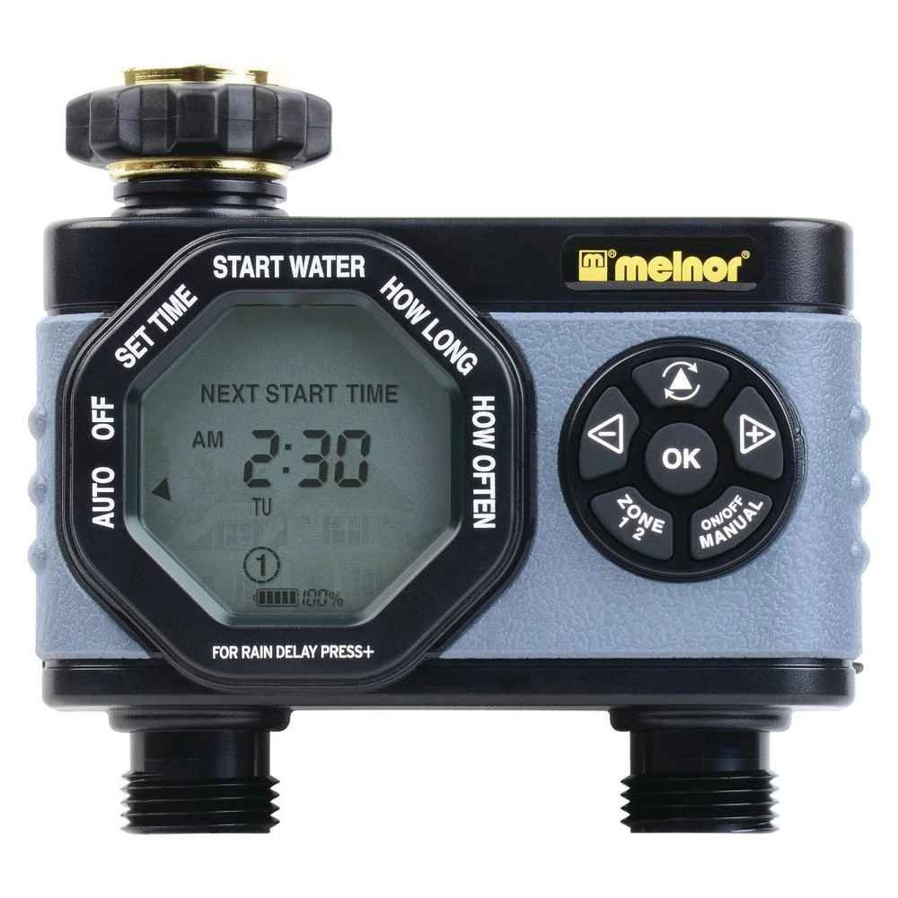 Advanced 2-zone Electronic Water Timer Model 53100-hd For Efficient Watering