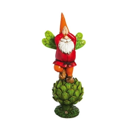 Vegetable Gnome Statuary, Red, 5.4 X 0.9 X 0.9 Inches
