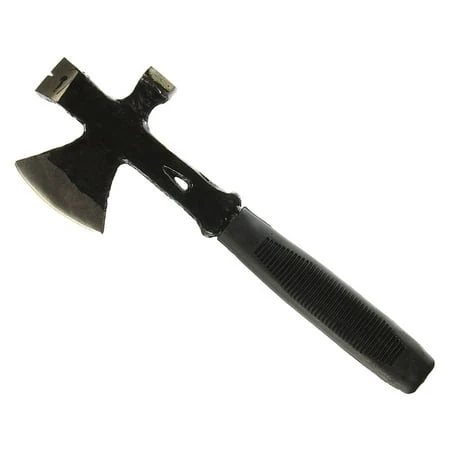 13 Inch Multi-purpose Tomahawk Axe Crowbar Hatchet Hammer With Black Steel Rubber Handle