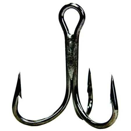 Mustad KVD Triple Grip Musky/Salt 3X Strong Hook (5-Pack), Black Nickel, 3/0
