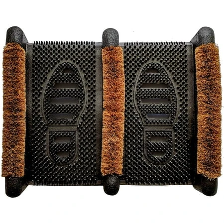Mud Scrubber Rubber Brush Mat For Scrubbing And Scraping Muddy Shoes