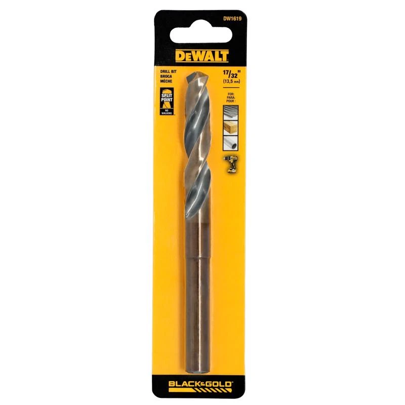 Black & Gold 17/32 In. X 6 In. High Speed Steel Split Point Drill Bit
