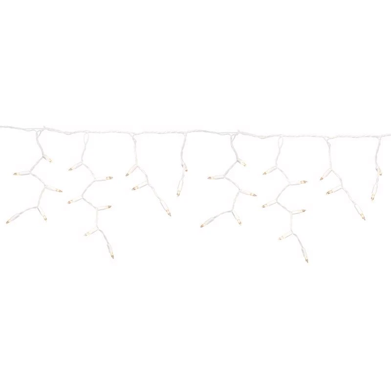 Platinum Led T5 Warm White 100 Count Icicle Christmas Lights 9.5 Feet