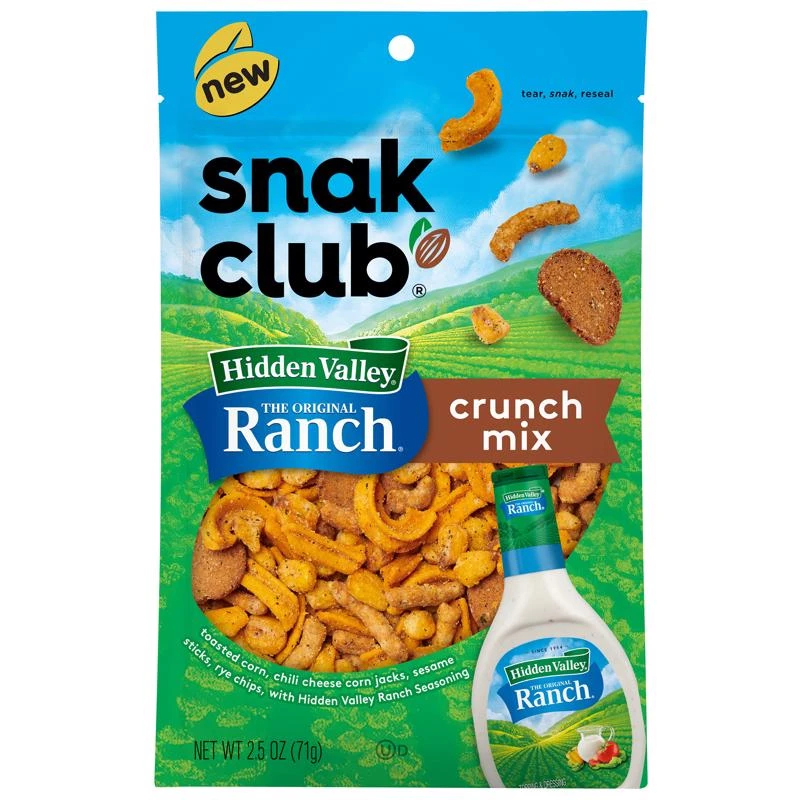 Hidden Valley Ranch Snack Mix 2.5 Oz Bagged - Delicious Crunchy Snack