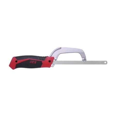 Compact Bi-metal Hacksaw With Black And Red Handle, 10 Inch Blade