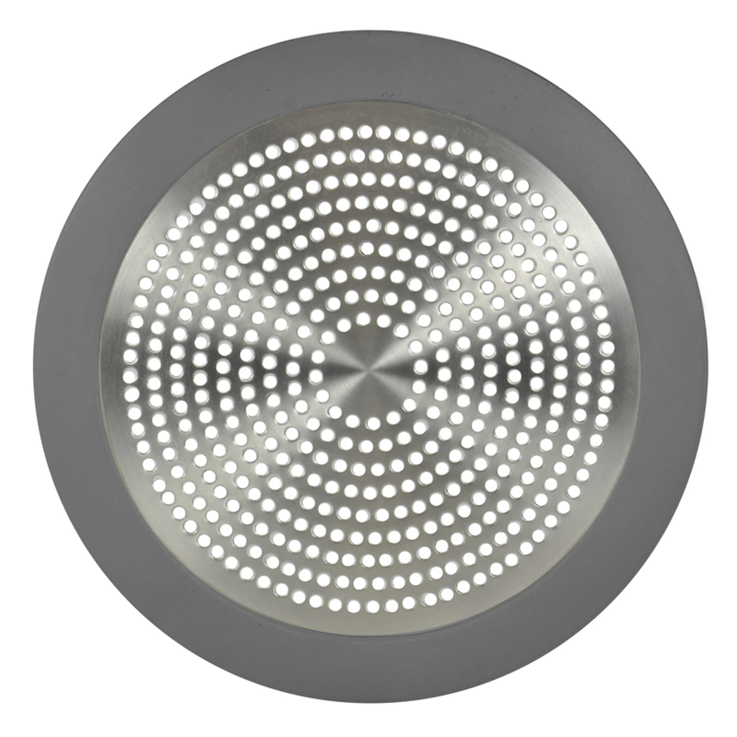 Brushed Nickel Stainless Steel Hair Catcher Shower Drain Cover 5-3/4 Inch