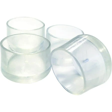LEG TIP CLR RND 1" 4PK