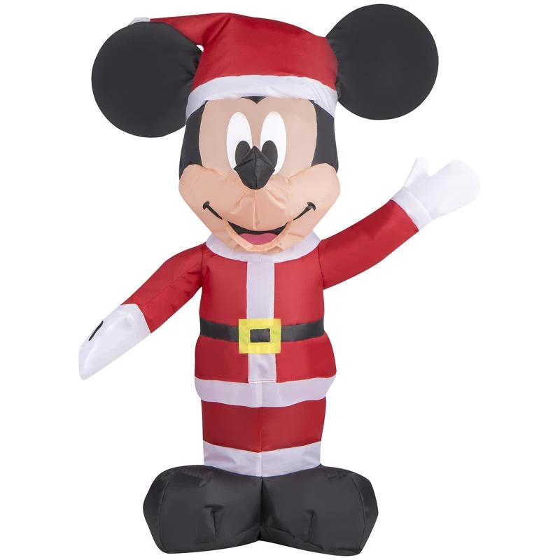 Airdorable Airblown Red Mickey Mouse Santa Inflatable 21 In. Holiday Decor