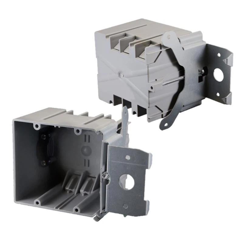 Ez Box 34 Cubic Inch Rectangle Pvc 2 Gang Outlet Box For New And Old Work