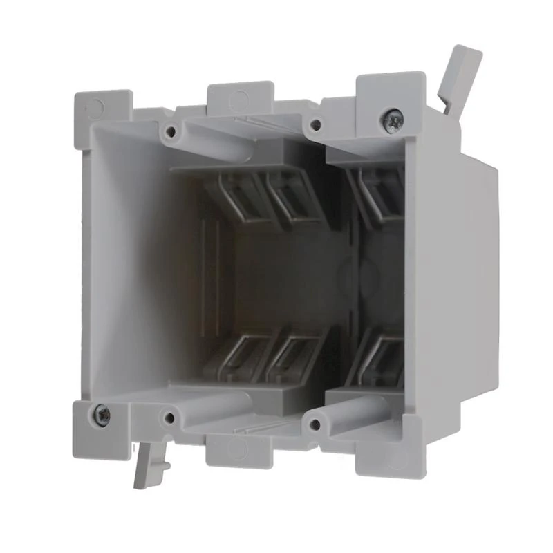 Ez Box Old Work 34 Cubic Inch Rectangle Pvc 2 Gang Outlet Box Gray
