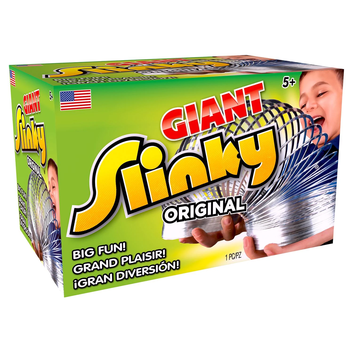 Giant Junior Slinky Walking Spring Toy - Classic Metal Silver For Endless Fun