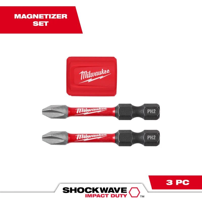 Shockwave Phillips 2 In. L Magnetic Attachment Set Alloy Steel 2 Piece