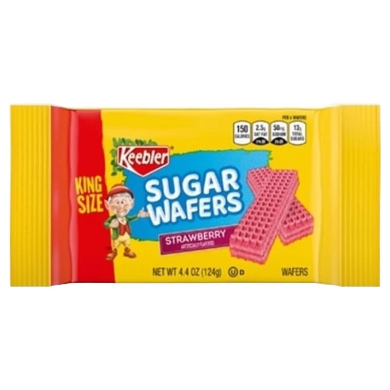 Strawberry Sugar Wafers 4.4 Oz Packet - Delicious Snack Treat