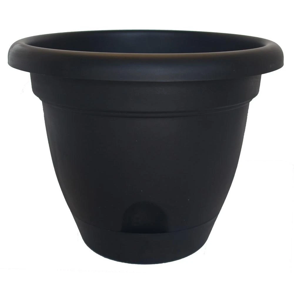 12 X 10.75 Black Lucca Plastic Self Watering Planter - Durable And Stylish