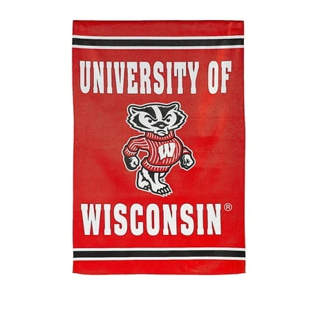 Embossed Suede Flag Gdn Size University Of Wisconsin-madison 3' X 5'