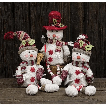 Assorted Snowman Shelf Sitters - Festive Holiday Decor For Home And Office