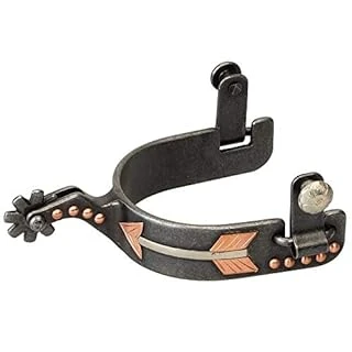 Buffed Black Ladies Arrow Spurs - Stylish And Durable Riding Accessory