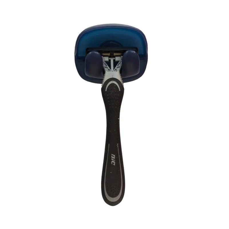 Navy Plastic Razor Holder - Compact Bathroom Accessory For Organized Grooming