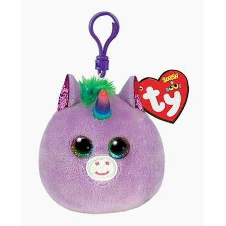 Mini Beanie Squishies Plush - Rosette The Purple Unicorn 3 Inch
