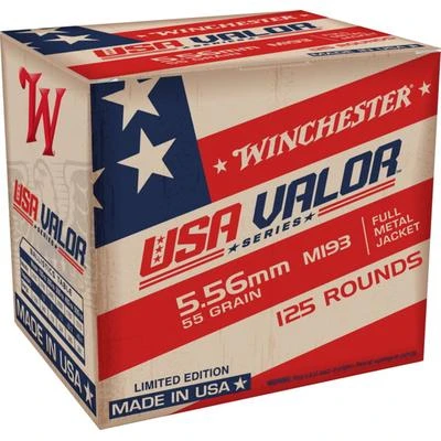 Usa 5.56 X 45mm Nato 55 Grain Full Metal Jacket Centerfire Rifle Ammunition, 125 Rounds