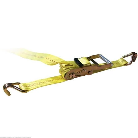 2 Inch X 30 Feet Heavy-duty Ratchet Strap With J-hooks For Secure Tie-downs