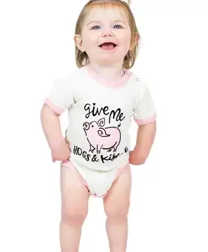 HOGS AND KISSES ONESIE CREEPER