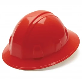 PYRAMEX SL SERIES RED 4-POINT FULL BRIM HARD HAT