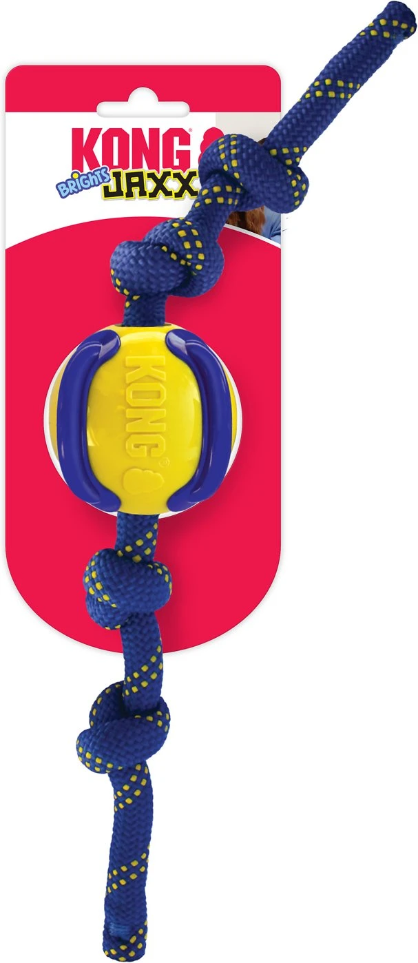 KONG JAXX BRIGHT BALL/ROPE MEDIUm