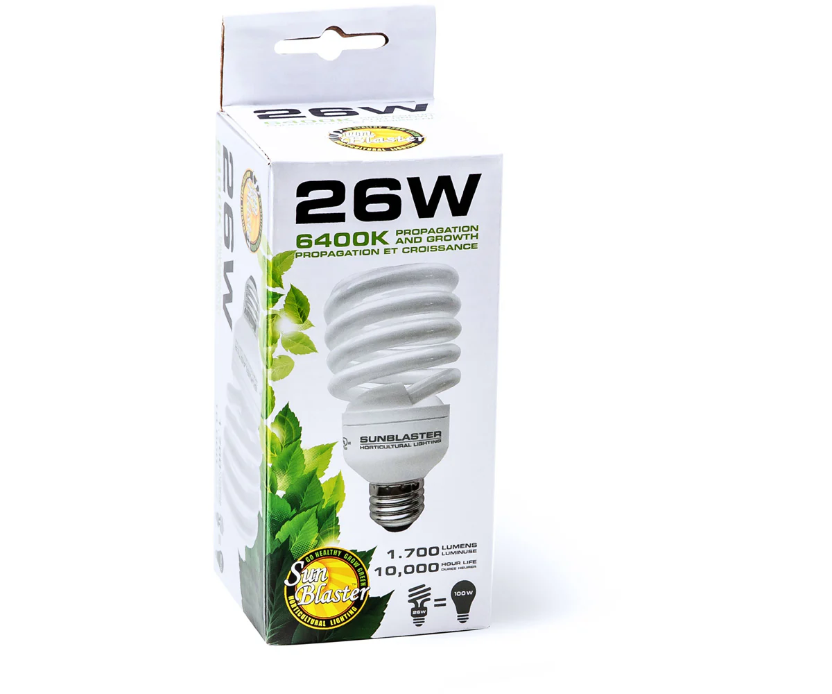Sunblaster 26-Watt Compact Fluorescent Grow Light Bulb for Indoor Plants