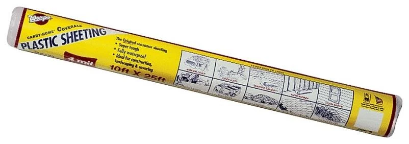 POLY FILM DSP 4MIL CLR 10X25FT
