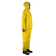 RAINSUIT 3PC YELLOW PVC/POLYESTER W/HOOD SIZE 2XL